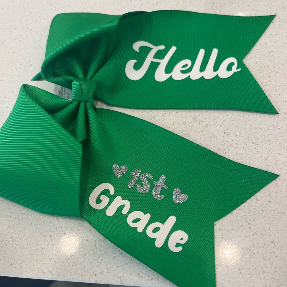 Green Kids Hair Bow